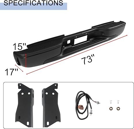 Chrome Rear Bumper For 1999-2007 Chevy Silverado & GMC Sierra 2500HD 3500 – New